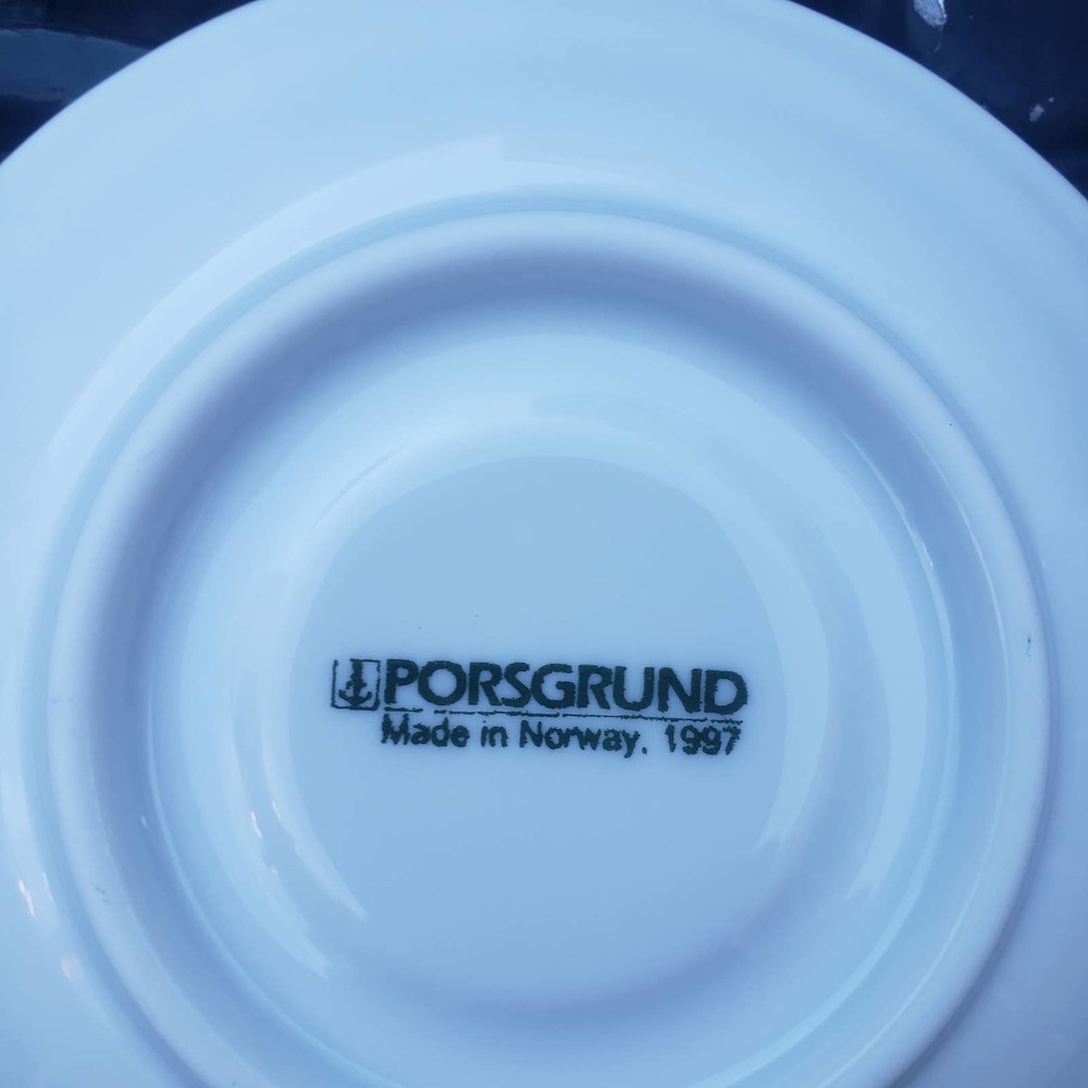 Porsgrund 5 In. Farmers Rose Saucer Trim Scalloped Edge 1997 Saucer Only